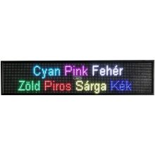 Fényújság 128cm x 32cm 7 színű LED reklámtábla fényreklám + WiFi vezérlőkártya beépítve
