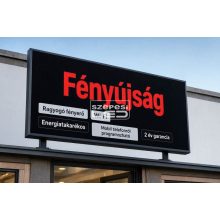 Fényújság 128cm x 48cm Piros LED reklámtábla fényreklám + WiFi vezérlőkártya beépítve