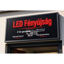 Fényújság 128cm x 48cm Piros LED reklámtábla fényreklám + WiFi vezérlőkártya beépítve