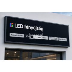   Fényújság 128cm x 48cm 7 színű LED reklámtábla fényreklám + WiFi vezérlőkártya beépítve
