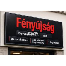 Fényújság 128cm x 64cm Piros LED reklámtábla fényreklám + WiFi vezérlőkártya beépítve