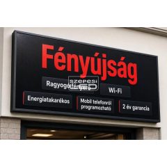   Fényújság 128cm x 64cm Piros LED reklámtábla fényreklám + WiFi vezérlőkártya beépítve