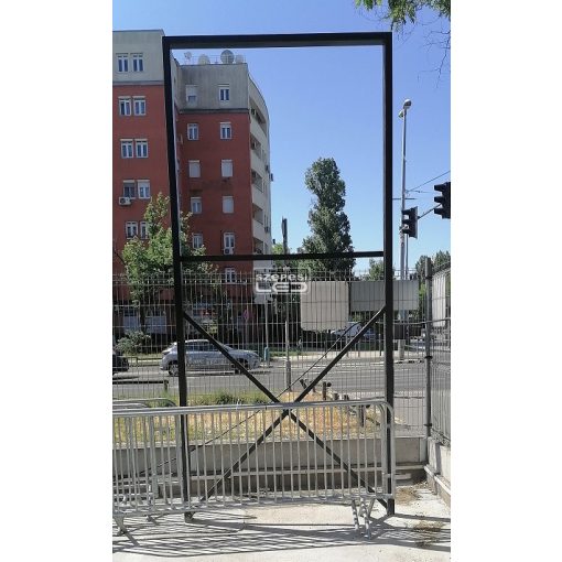 Acél szerkezet gyártás - LED fal tartó szabadon álló oszlop