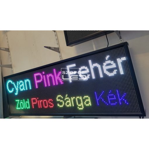 Fényújság 160cm x 32cm 7 színű LED reklámtábla fényreklám + WiFi vezérlőkártya beépítve