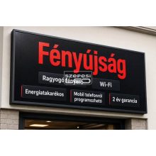 Fényújság 160cm x 48cm Piros LED reklámtábla fényreklám + WiFi vezérlőkártya beépítve