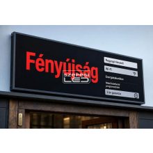 Fényújság 160cm x 48cm Piros LED reklámtábla fényreklám + WiFi vezérlőkártya beépítve