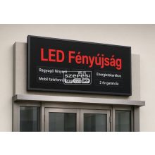 Fényújság 160cm x 64cm Piros LED reklámtábla fényreklám + WiFi vezérlőkártya beépítve
