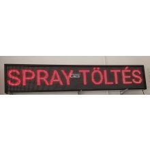 Fényújság 192cm x 32cm Piros LED reklámtábla fényreklám + WiFi vezérlőkártya beépítve