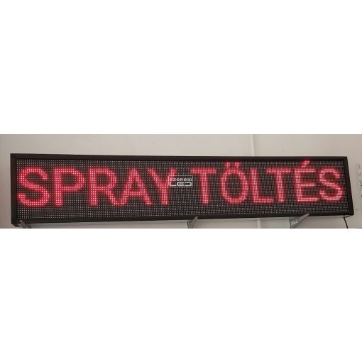 Fényújság 192cm x 32cm Piros LED reklámtábla fényreklám + WiFi vezérlőkártya beépítve