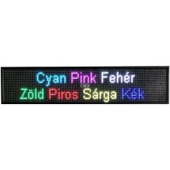  Fényújság 192cm x 32cm 7 színű LED reklámtábla fényreklám + WiFi vezérlőkártya beépítve