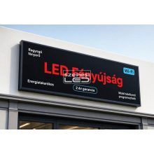 Fényújság 192cm x 48cm Piros LED reklámtábla fényreklám + WiFi vezérlőkártya beépítve