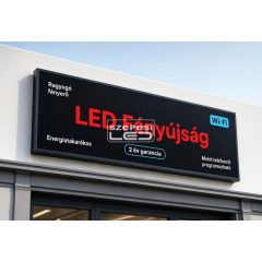   Fényújság 192cm x 48cm Piros LED reklámtábla fényreklám + WiFi vezérlőkártya beépítve
