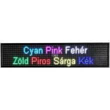 Fényújság 192cm x 48cm 7 színű LED reklámtábla fényreklám + WiFi vezérlőkártya beépítve