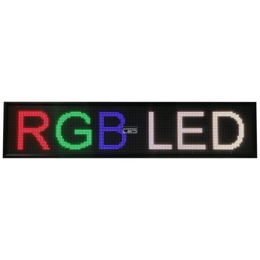 Fényújság 192cm x 64cm 7 színű LED reklámtábla fényreklám + WiFi vezérlőkártya beépítve