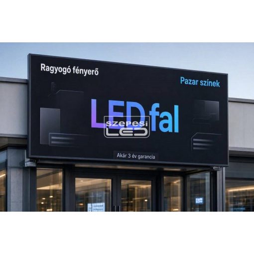 LEDfal 192cm x 96cm P5 SMD LED színes kültéri videófal - WiFi vezérlő