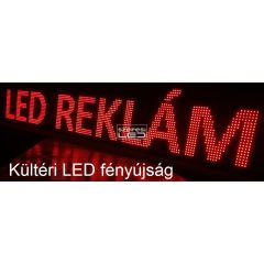   Fényújság 224cm x 32cm Piros LED reklámtábla fényreklám + WiFi vezérlőkártya beépítve
