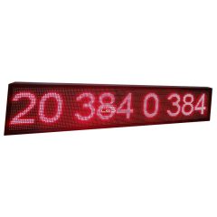   Fényújság 224cm x 48cm Piros LED reklámtábla fényreklám + WiFi vezérlőkártya beépítve