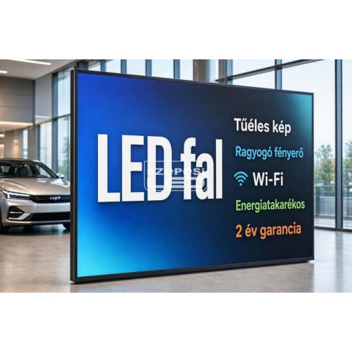 Beltéri P2.5 LED fal 320cm x 256cm  - eredeti LAMPRO LED modulokból építve,  Wi - Fi vezérléssel