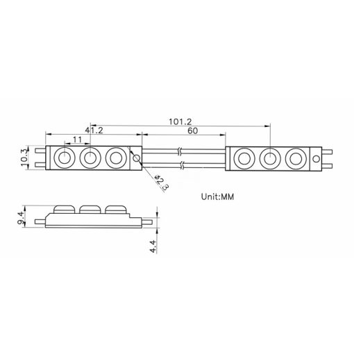 LED modul 1,08W IP65 világító reklámtábla, világító betű LED háttérvilágítás