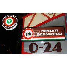 Nemzeti Dohánybolt világító tábla 300 cm x 50 cm