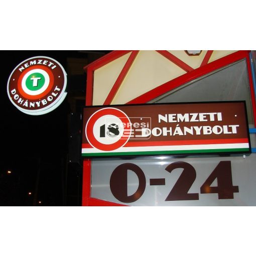 Nemzeti Dohánybolt világító tábla 300 cm x 50 cm