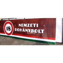 Nemzeti Dohánybolt világító tábla 250 cm x 50 cm