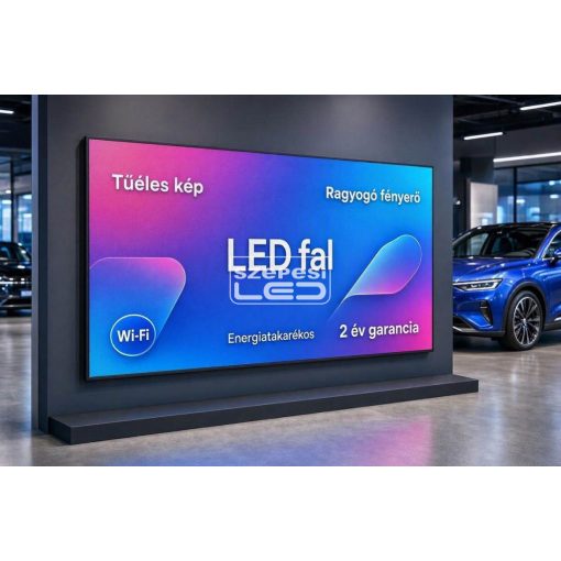 Beltéri P2.5 LED fal 256cm x 160cm  - eredeti LAMPRO LED modulokból építve,  Wi - Fi vezérléssel 
