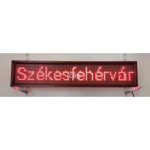 Fényújság 96cm x 16cm Piros LED reklámtábla fényreklám + WiFi vezérlőkártya beépítve