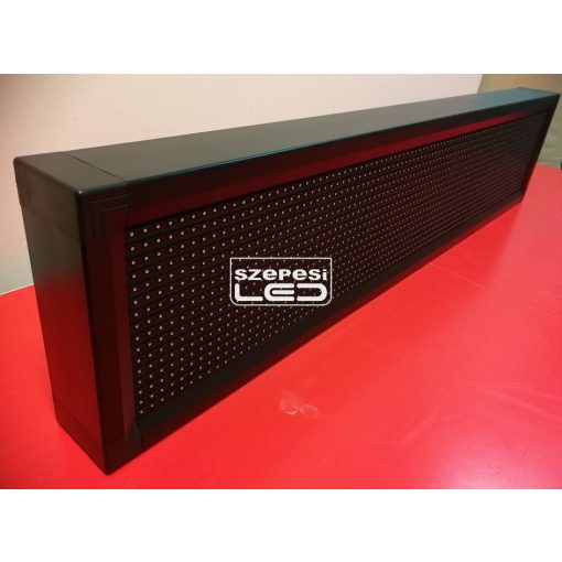 Fényújság 96cm x 16cm Piros LED reklámtábla fényreklám + WiFi vezérlőkártya beépítve