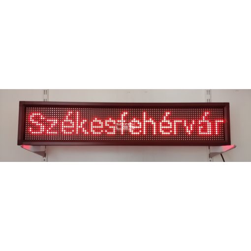 Fényújság 96cm x 16cm Piros LED reklámtábla fényreklám + WiFi vezérlőkártya beépítve