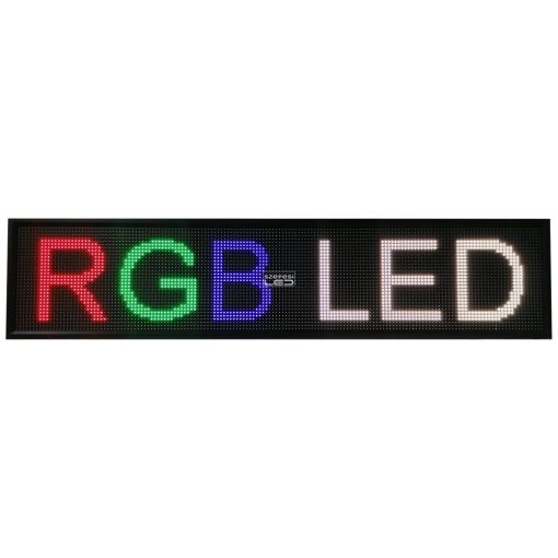 Fényújság 96cm x 32cm 7 színű LED reklámtábla fényreklám + WiFi vezérlőkártya beépítve
