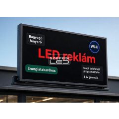   Fényújság 96cm x 48cm Piros LED reklámtábla fényreklám + WiFi vezérlőkártya beépítve