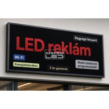 Fényújság 96cm x 48cm Piros LED reklámtábla fényreklám + WiFi vezérlőkártya beépítve