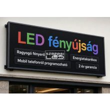 Fényújság 96cm x 48cm 7 színű LED reklámtábla fényreklám + WiFi vezérlőkártya beépítve