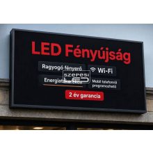 Fényújság 96cm x 64cm Piros LED reklámtábla fényreklám + WiFi vezérlőkártya beépítve