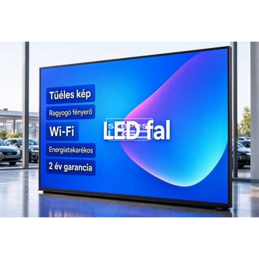 Beltéri P2.5 LED fal 256cm x 192cm  - eredeti LAMPRO LED modulokból építve,  Wi - Fi vezérléssel