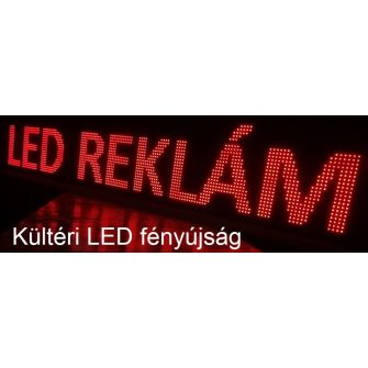 48 cm magas LED reklámtábla egyszínű kültéri fényreklám