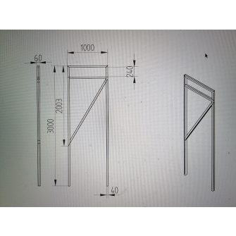 Acél szerkezet terv szabadonálló kétoldalas LED fényújság részére