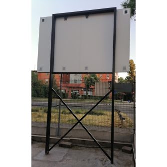 Acél szerkezet gyártás és telepítás egyoldalas LED fal részére